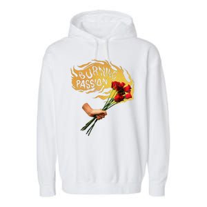 Burning Passion Rose Garment-Dyed Fleece Hoodie