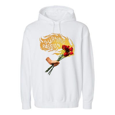 Burning Passion Rose Garment-Dyed Fleece Hoodie