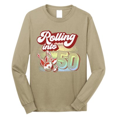 Bowling Party Rolling Into 50 Bowling Birthday Long Sleeve Shirt