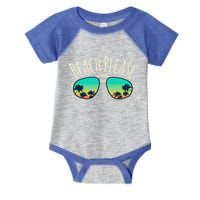 Beach Please Retro Surf Vintage Sunglasses Distressed Gift Funny Gift Infant Baby Jersey Bodysuit