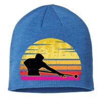 Billiards Player Retro Vintage Sports Pool Snooker Athlete Cute Gift Sustainable Beanie