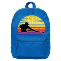 Billiards Player Retro Vintage Sports Pool Snooker Athlete Cute Gift 16 in Basic Backpack