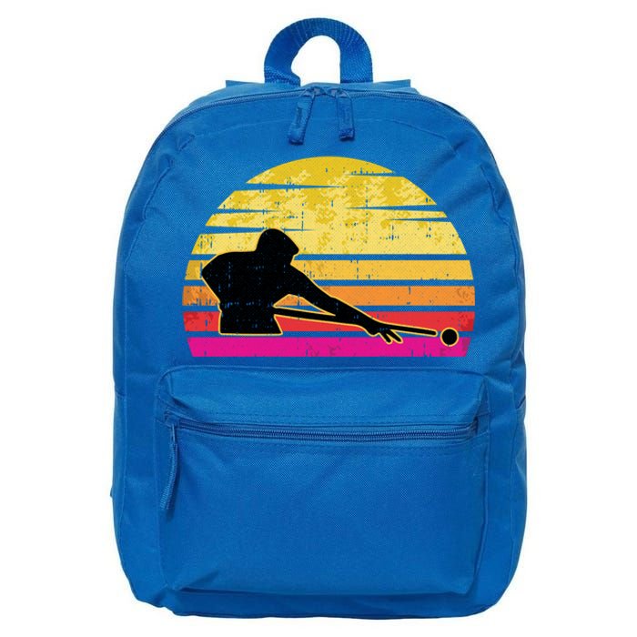 Billiards Player Retro Vintage Sports Pool Snooker Athlete Cute Gift 16 in Basic Backpack