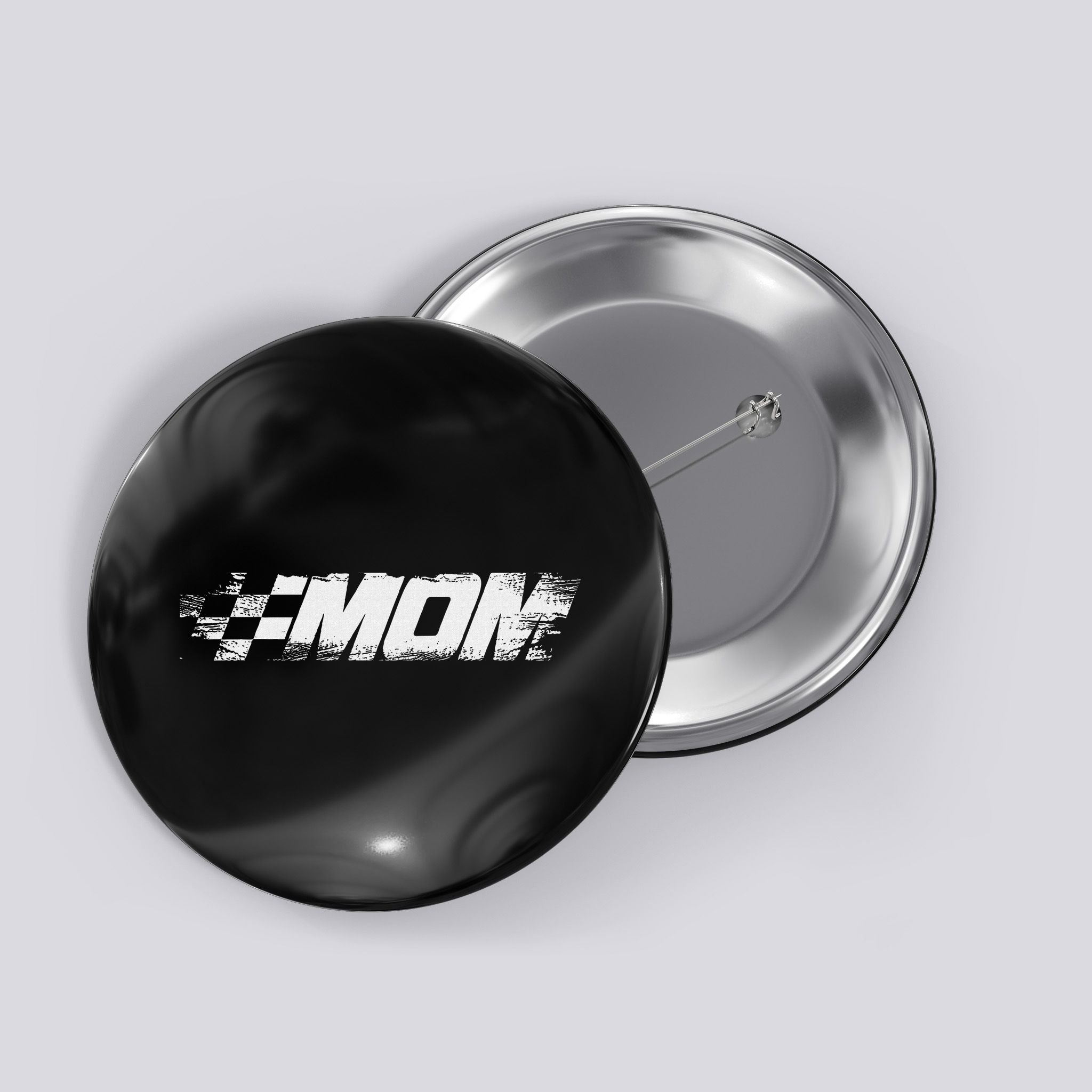 Birthday Party Racing Family Pit Crew Race Car Mom Button