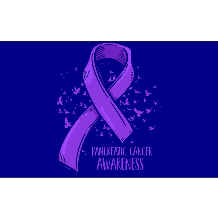 Birds Purple Ribbon Fighter Pancreatic Cancer Awareness Great Gift Bumper Sticker