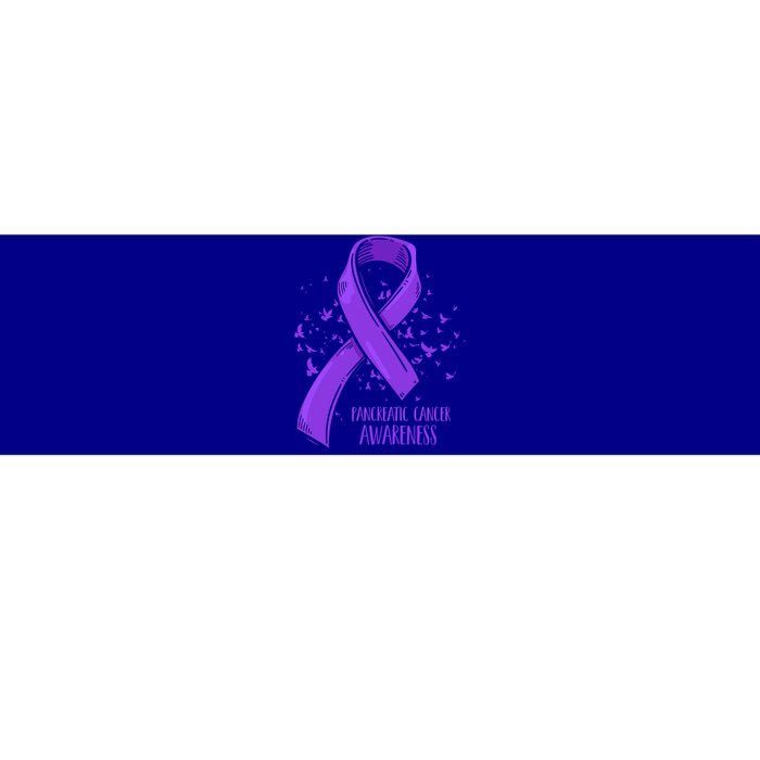 Birds Purple Ribbon Fighter Pancreatic Cancer Awareness Great Gift Bumper Sticker