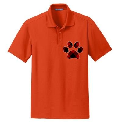 Buffalo Plaid Red Paw Print Dog Or Cat Lovers Christmas Gift Funny Gift Dry Zone Grid Polo