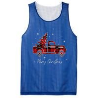 Buffalo Plaid Red Christmas Tree Funny Truck Xmas Pajamas Gift Mesh Reversible Basketball Jersey Tank