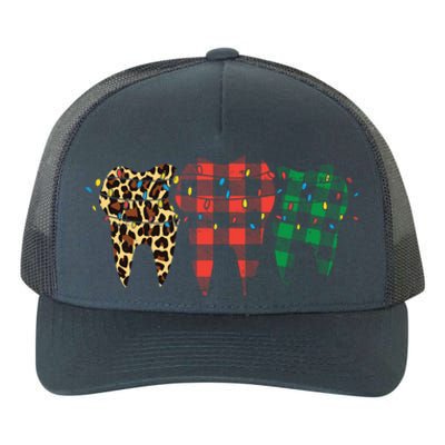 Buffalo Plaid Red Green Leopard Dental Teeth Dentist Gift Cool Gift Yupoong Adult 5-Panel Trucker Hat