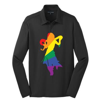 Britneyspears Pride Rainbow Silk Touch Performance Long Sleeve Polo