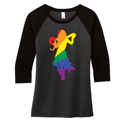 Britneyspears Pride Rainbow Women's Tri-Blend 3/4-Sleeve Raglan Shirt