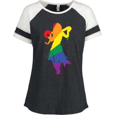 Britneyspears Pride Rainbow Enza Ladies Jersey Colorblock Tee