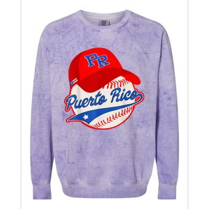 Boricua Puerto Rican Puerto Rico Baseball Colorblast Crewneck Sweatshirt