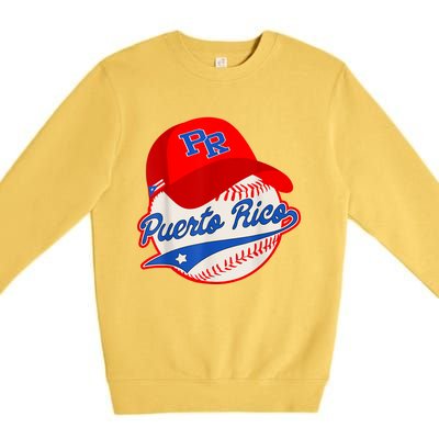 Boricua Puerto Rican Puerto Rico Baseball Premium Crewneck Sweatshirt