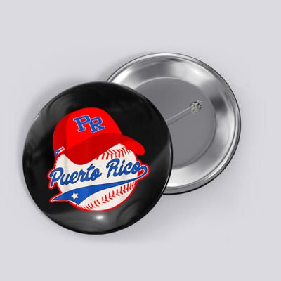 Boricua Puerto Rican Puerto Rico Baseball Button