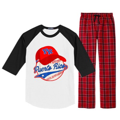 Boricua Puerto Rican Puerto Rico Baseball Raglan Sleeve Pajama Set