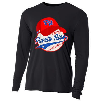 Boricua Puerto Rican Puerto Rico Baseball Cooling Performance Long Sleeve Crew