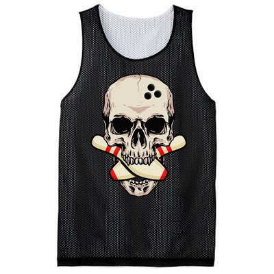 Bowling Pins Retro Skull Skeleton Head Bowling Ball Mesh Reversible Basketball Jersey Tank