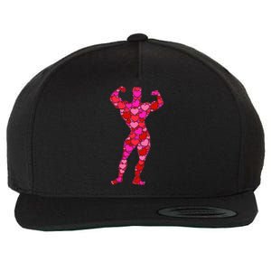 Bodybuilding Pink Red Heart Valentines Day Gift Body Builder Cool Gift Wool Snapback Cap