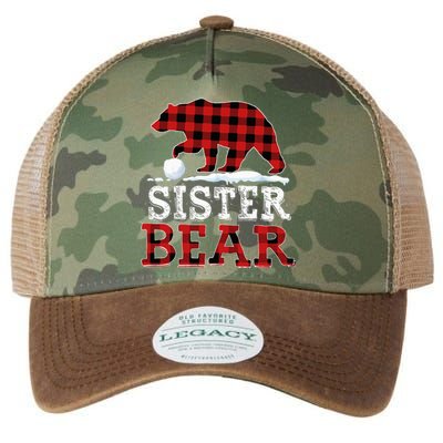 Buffalo Plaid Red Xmas Christmas Sister Bear Pajama Family Legacy Tie Dye Trucker Hat