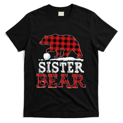 Buffalo Plaid Red Xmas Christmas Sister Bear Pajama Family T-Shirt