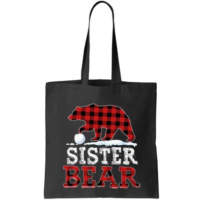 Buffalo Plaid Red Xmas Christmas Sister Bear Pajama Family Bag