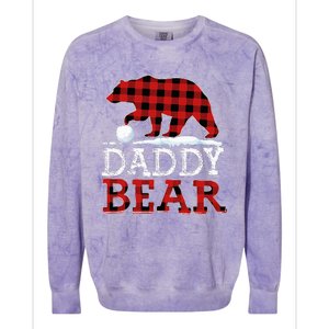 Buffalo Plaid Red Xmas Christmas Daddy Bear Pajama Family Colorblast Crewneck Sweatshirt