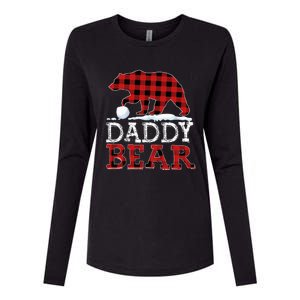 Buffalo Plaid Red Xmas Christmas Daddy Bear Pajama Family Womens Cotton Relaxed Long Sleeve T-Shirt