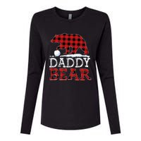 Buffalo Plaid Red Xmas Christmas Daddy Bear Pajama Family Womens Cotton Relaxed Long Sleeve T-Shirt