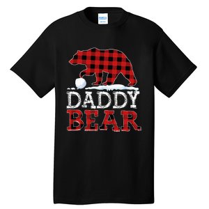 Buffalo Plaid Red Xmas Christmas Daddy Bear Pajama Family Tall T-Shirt