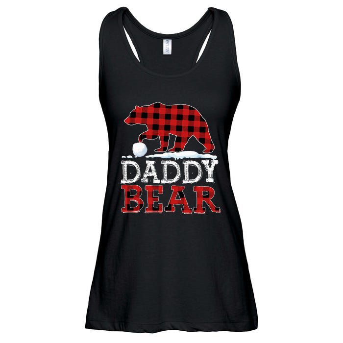 Buffalo Plaid Red Xmas Christmas Daddy Bear Pajama Family Ladies Essential Flowy Tank