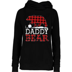 Buffalo Plaid Red Xmas Christmas Daddy Bear Pajama Family Womens Funnel Neck Pullover Hood