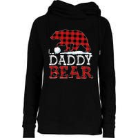 Buffalo Plaid Red Xmas Christmas Daddy Bear Pajama Family Womens Funnel Neck Pullover Hood