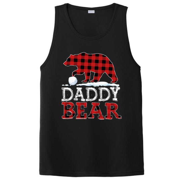 Buffalo Plaid Red Xmas Christmas Daddy Bear Pajama Family PosiCharge Competitor Tank