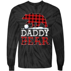 Buffalo Plaid Red Xmas Christmas Daddy Bear Pajama Family Tie-Dye Long Sleeve Shirt