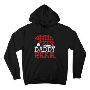 Buffalo Plaid Red Xmas Christmas Daddy Bear Pajama Family Tall Hoodie