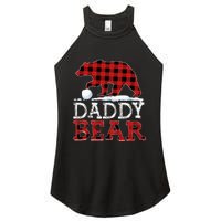 Buffalo Plaid Red Xmas Christmas Daddy Bear Pajama Family Women's Perfect Tri Rocker Tank