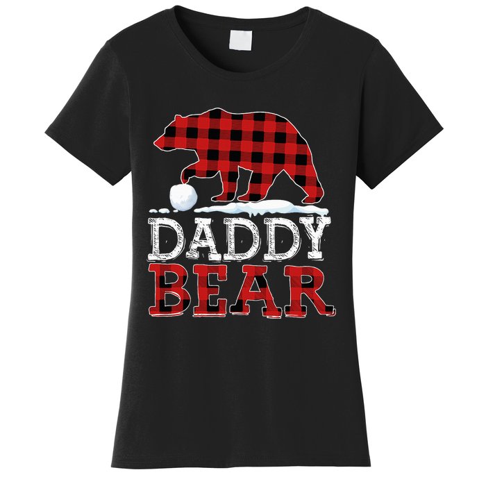 Buffalo Plaid Red Xmas Christmas Daddy Bear Pajama Family Women's T-Shirt