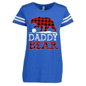 Buffalo Plaid Red Xmas Christmas Daddy Bear Pajama Family Enza Ladies Jersey Football T-Shirt