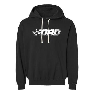 Birthday Party Racing Family Pit Crew Race Dad Garment-Dyed Fleece Hoodie