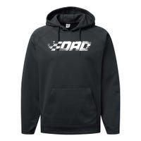 Birthday Party Racing Family Pit Crew Race Dad Performance Fleece Hoodie