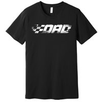 Birthday Party Racing Family Pit Crew Race Dad Premium T-Shirt