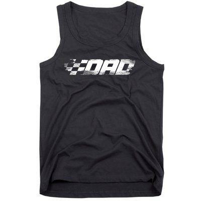 Birthday Party Racing Family Pit Crew Race Dad Tank Top