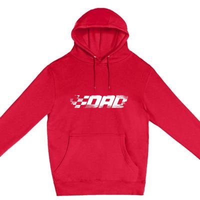 Birthday Party Racing Family Pit Crew Race Dad Premium Pullover Hoodie