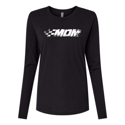 Birthday Party Racing Family Pit Crew Race Mom Womens Cotton Relaxed Long Sleeve T-Shirt