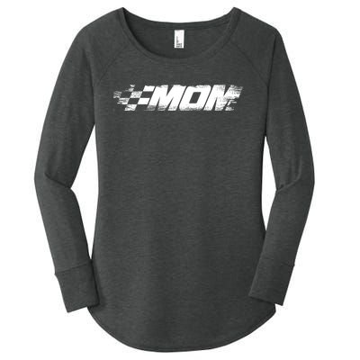 Birthday Party Racing Family Pit Crew Race Mom Women's Perfect Tri Tunic Long Sleeve Shirt