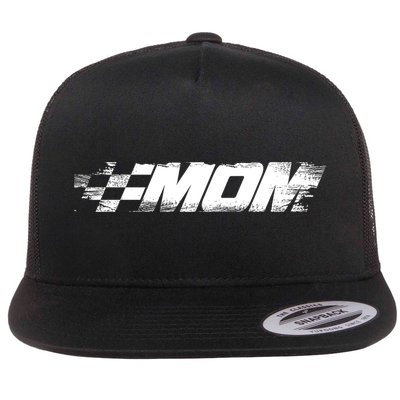 Birthday Party Racing Family Pit Crew Race Mom Flatbill Hat