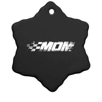 Birthday Party Racing Family Pit Crew Race Mom Ceramic Star Ornament