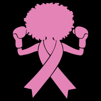 Boxing Pink Ribbon African American Breast Cancer T-Shirt