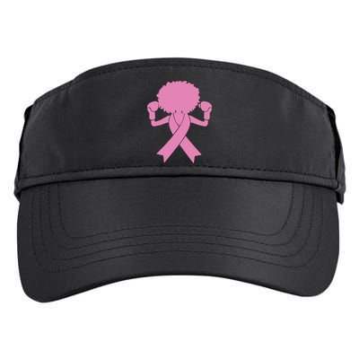 Boxing Pink Ribbon African American Breast Cancer Adult Drive Performance Visor